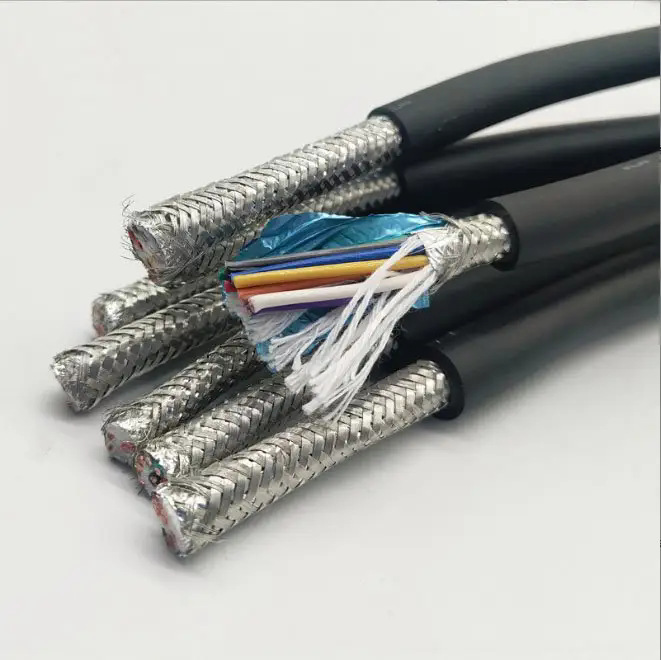 雕刻机坦克链电缆 高柔性移动拖链软电缆2/4/6芯0.3/0.75/1/1.5平