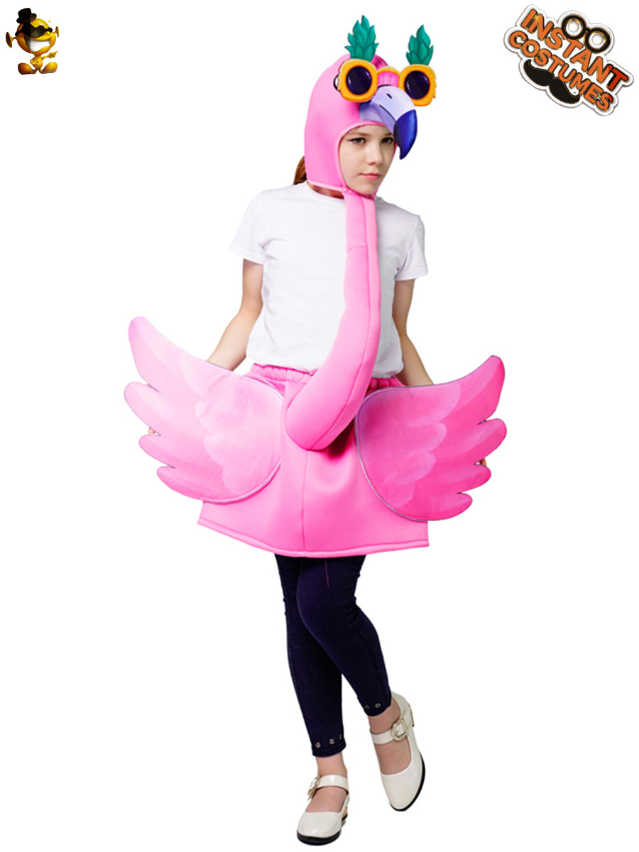 De Halloween para niños Flamingo traje carnaval fiesta Cosplay traje mascarada etapa