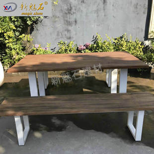 Customized Landscape Courtyard Grc Cement Imitation Wood Grain Combination Table and Stools Prefabricated Cement Root Stools Imitation Wood Veneer Seats