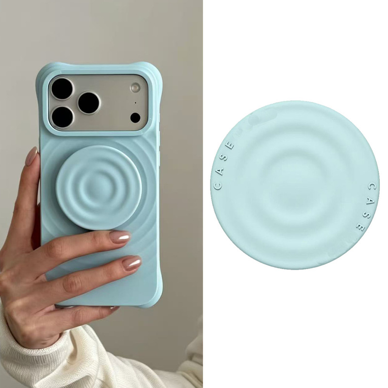Case【High Quality】Wave-Patterned Mobile Phone Holder in Colorful White with Strong Magnetic Attraction for iPhone 17Pm Case【High Quality】Wave-Patterned Mobile Phone Holder in Colorful White with Strong Magnetic Attraction for iPhone 17Pm