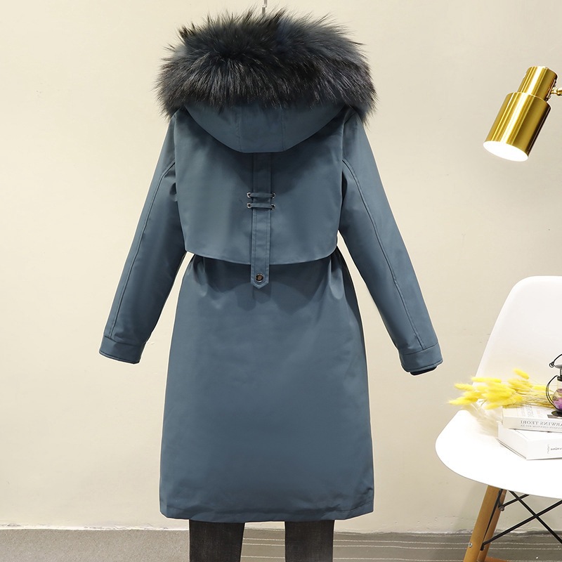 Winter Women's long parkas cotton-padded jacket women's long winter detachable parker jacket