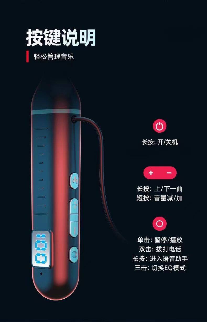 Neckband wireless Bluetooth earphones suitable for sports, with stereo noise cancellation, digital display, ultra-long standby time, cross-border neckband earphones