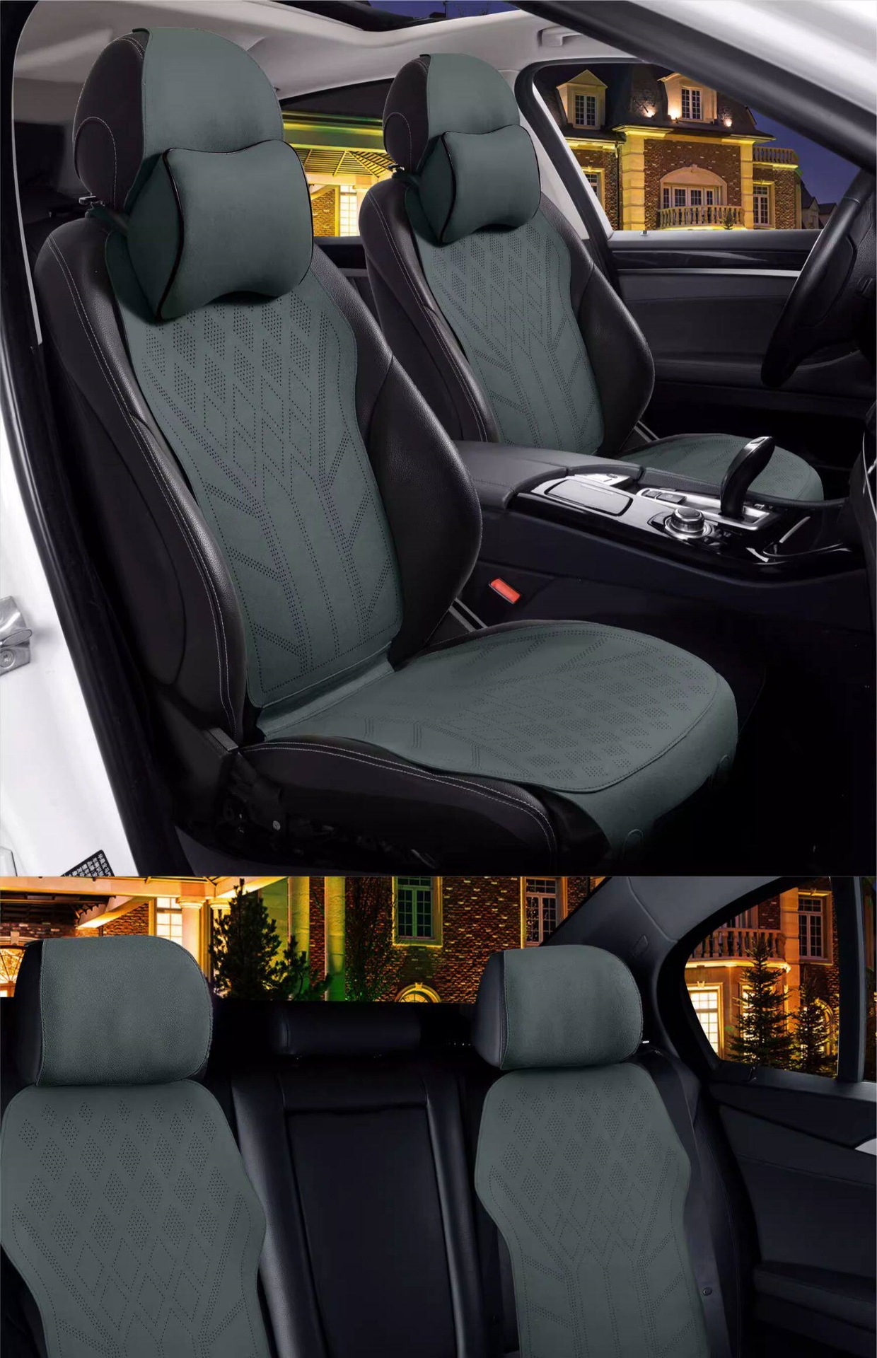Suitable for 2026 car seat cushions, universal for all seasons, suede leather seat cushion, high-end saddle pad, suede seat cover for summer