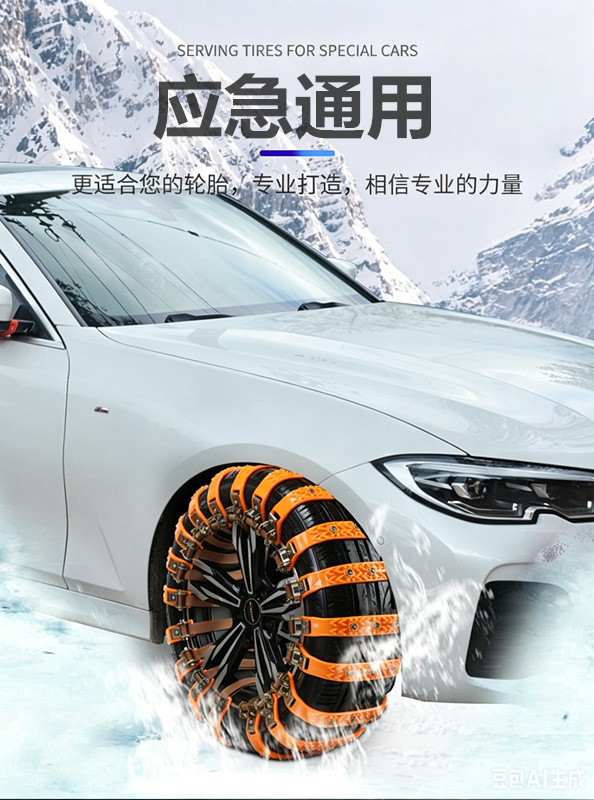 Factory Direct Sales Car Tire Anti-Skid Chain Universal Car Winter Snow and Mud Emergency Escape One-Piece Drop Shipping