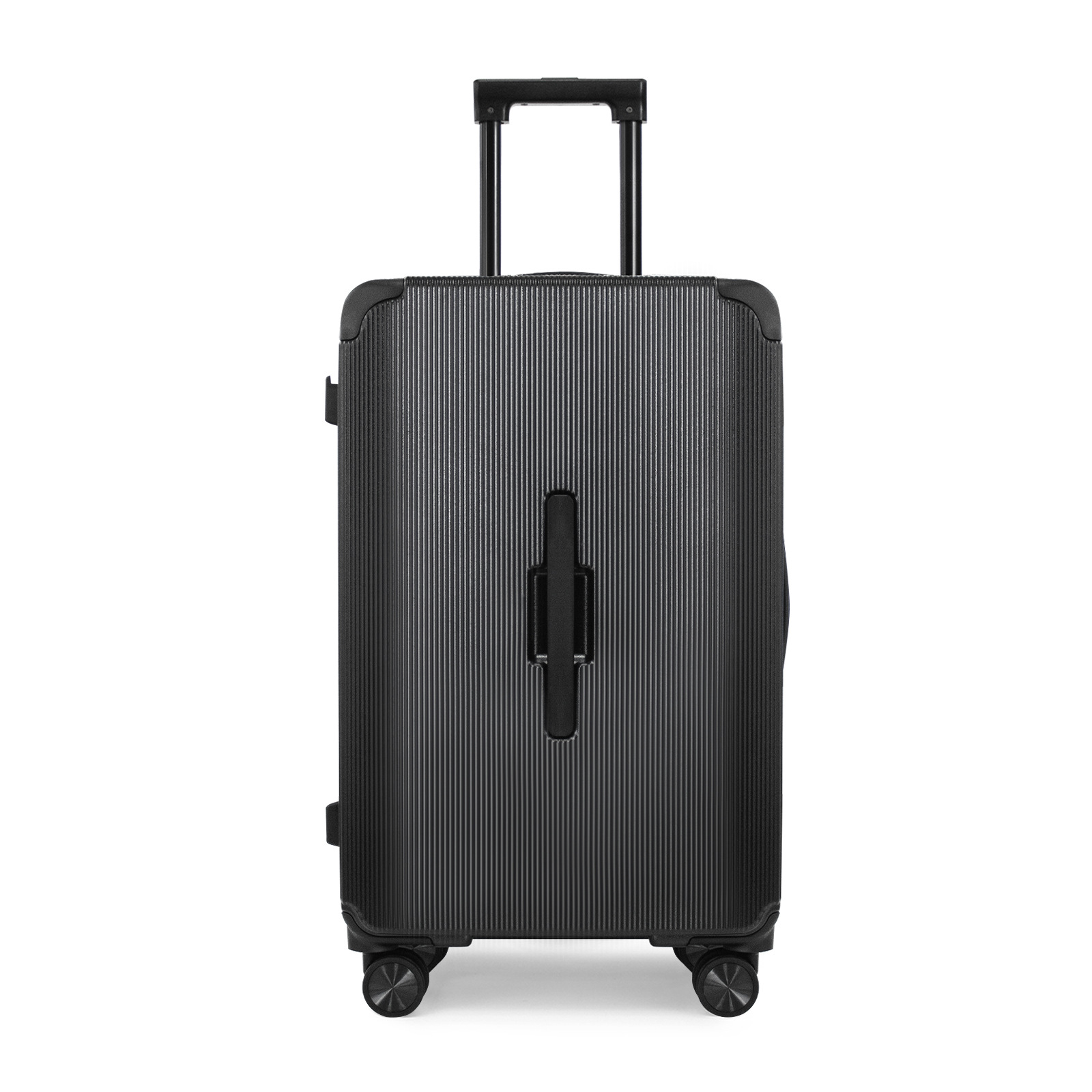 Vali nhựa PC 28 inch tay cầm trước thể thao, dung tích lớn, khóa TSA — màu đen, màu xám, xanh lá cây, màu mơ chi tiết 4