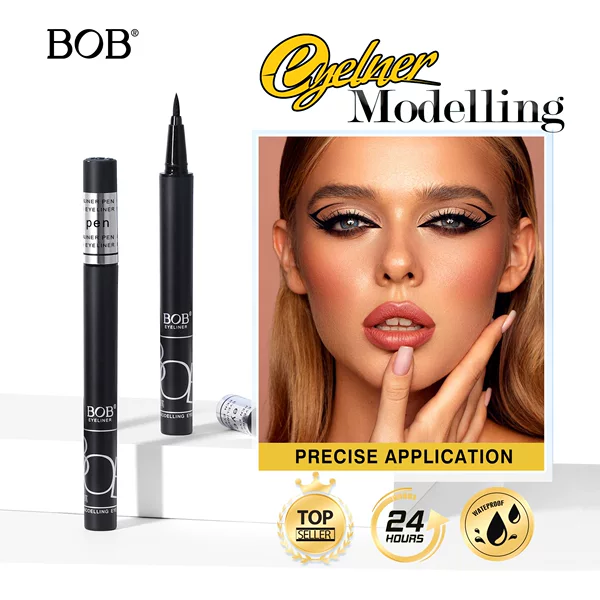 Cross-Border Bob-Shaped Eyeliner Waterproof Non-Smudge Long-Lasting Quick-Drying Sponge-Head Liquid Eyeliner Pen Extremely Fine and Non-Fading