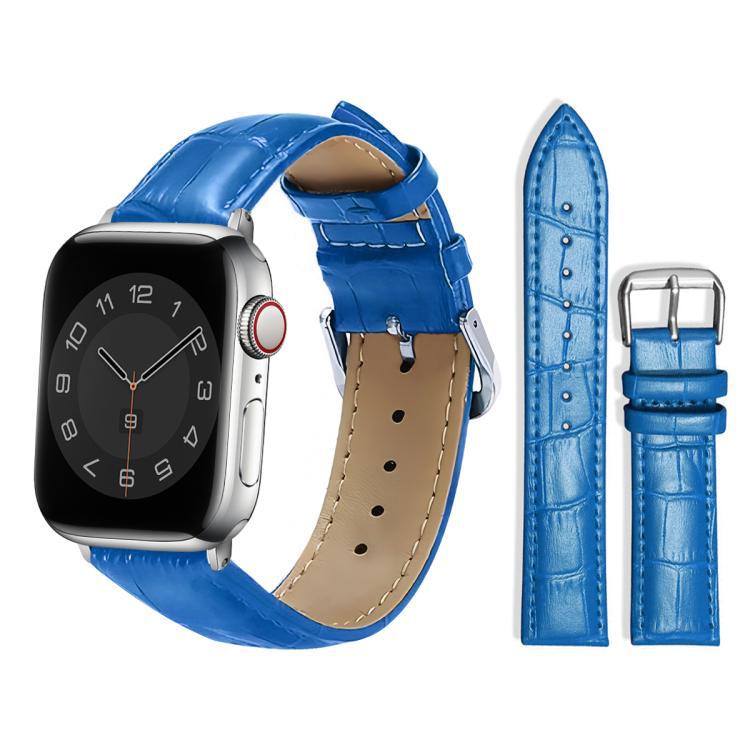 Para Apple Watch 38 - 49mm multi-tamaño correa de reloj de bambú botón retro correa de cuero