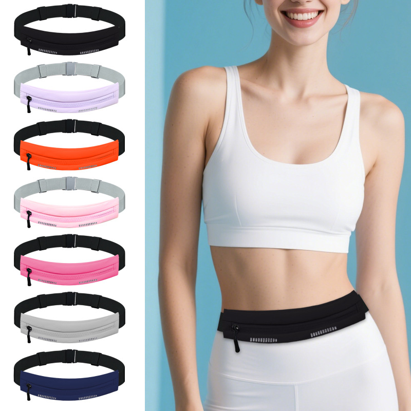 Outdoor Sports Waist Bag Waterproof Running Waist Bag Body-Fit Invisible Waist Bag Fitness Anti-theft Mobile Phone Waist Bag