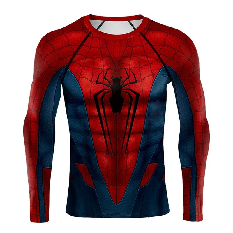 Cross-border Spring and Autumn New Cosplay Spider-Man Men's T-Shirt 3D Print Casual Sports Training Breathable Men's Long Sleeve T-Shirt Cross-border Spring and Autumn New Cosplay Spider-Man Men's T-Shirt 3D Print Casual Sports Training Breathable Men's Long Sleeve T-Shirt