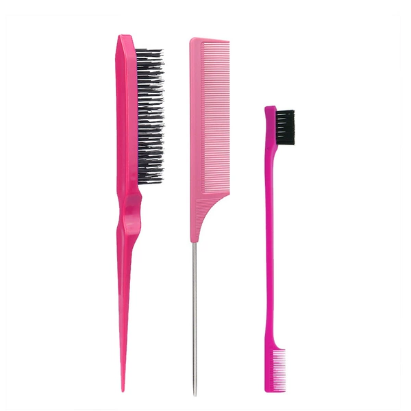 Rose red 3 -piece set (dense teeth)