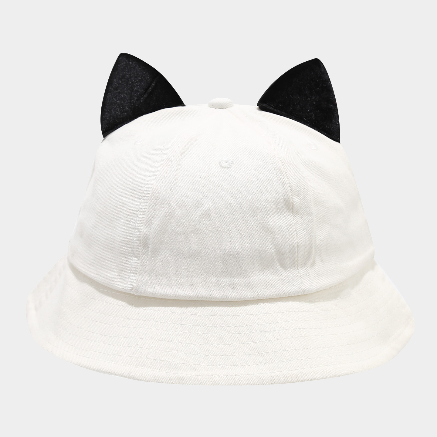 Marca de moda coreana de dibujos animados pequeño diablo oreja cúpula color sólido sombrero de pescador estilo universitario infantil lindo sombrero casual para el sol image 8