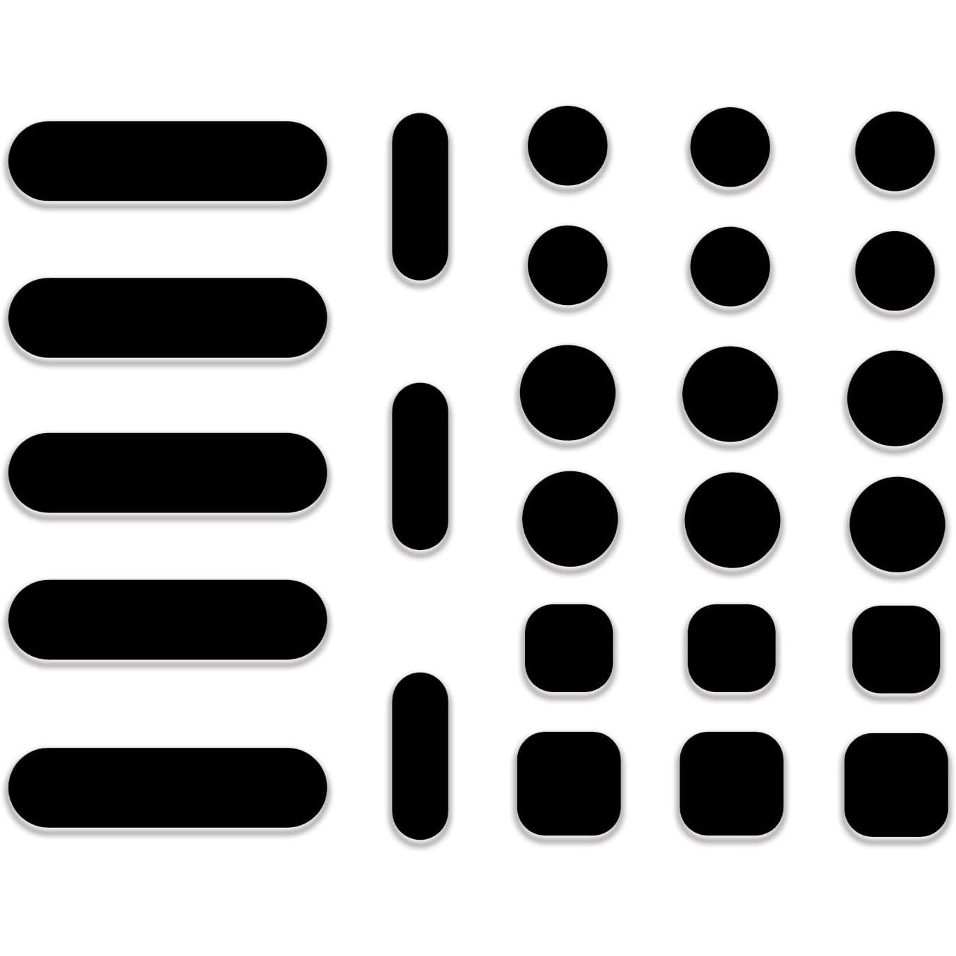 无痕隐私摄像头贴纸黑条纹方块点状通用防窥