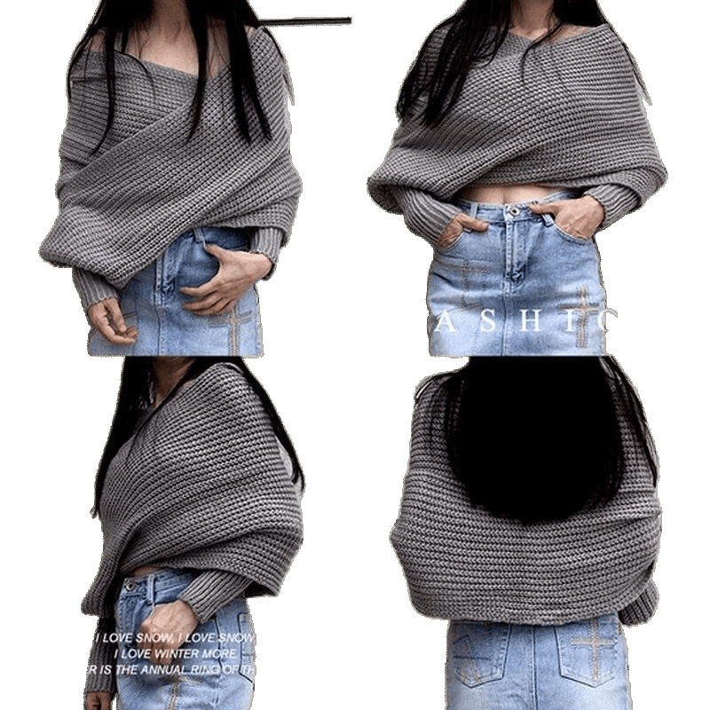 Capa coreana bufandas y chalos de estilo multifuncional corbata larga con mangas pareja camiseta de aire acondicionado