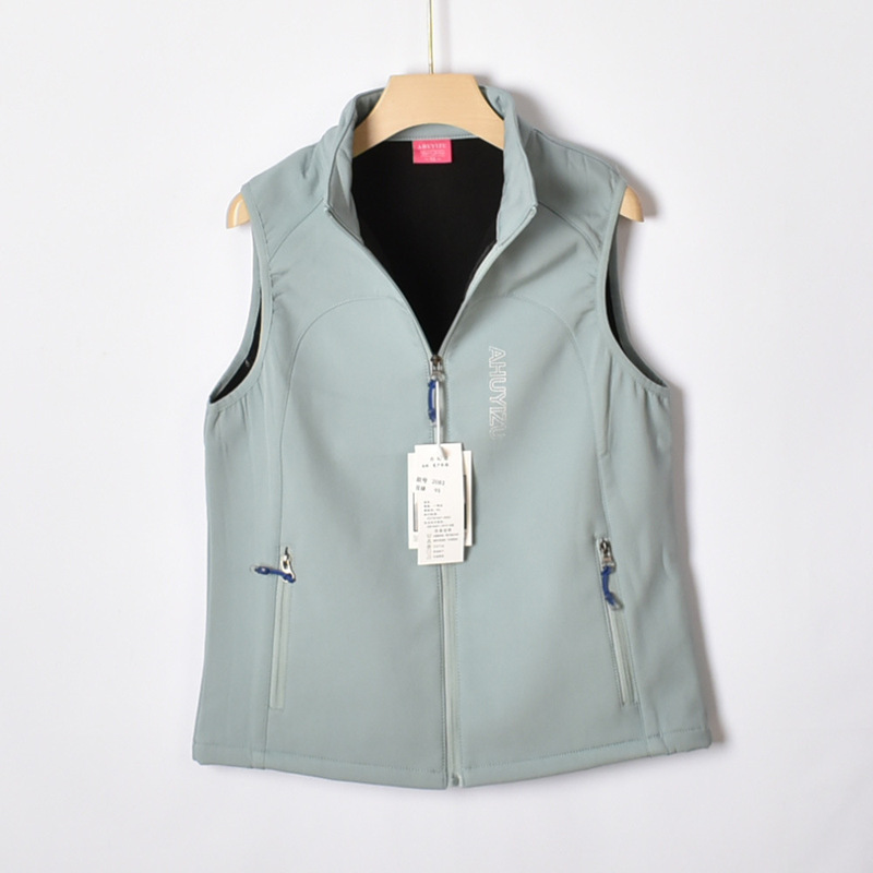 Original Foreign Trade Autumn and Winter Women's Outdoor Softshell Vest Fleece Vest Cold-Proof Warm Outerwear Casual Sports Gilet Original Foreign Trade Autumn and Winter Women's Outdoor Softshell Vest Fleece Vest Cold-Proof Warm Outerwear Casual Sports Gilet