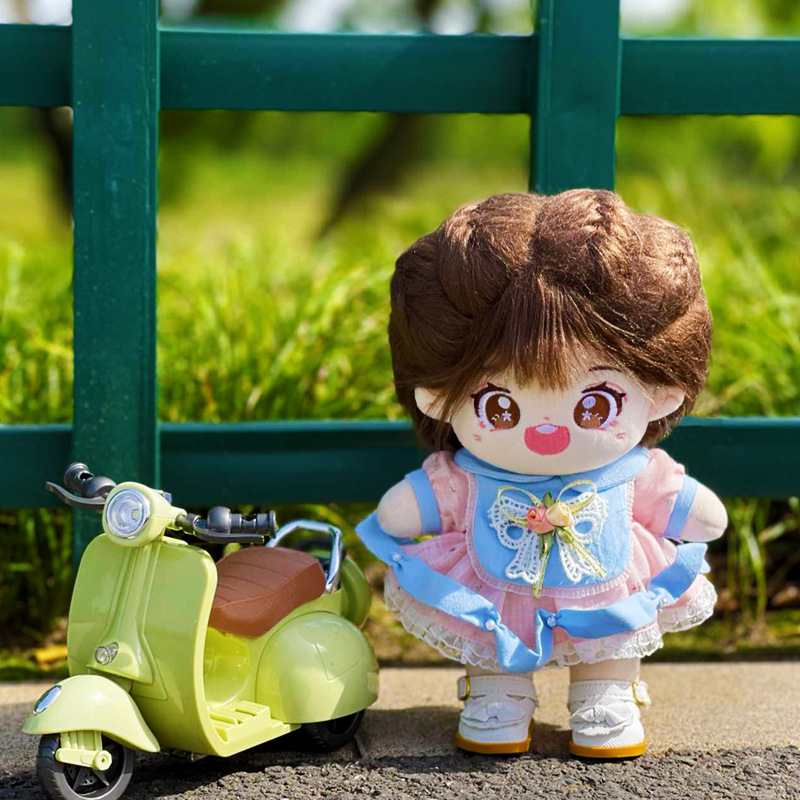 20cm无属性炸毛明星娃娃现货棉花娃娃衣服套装可换装人形玩偶批发详情8