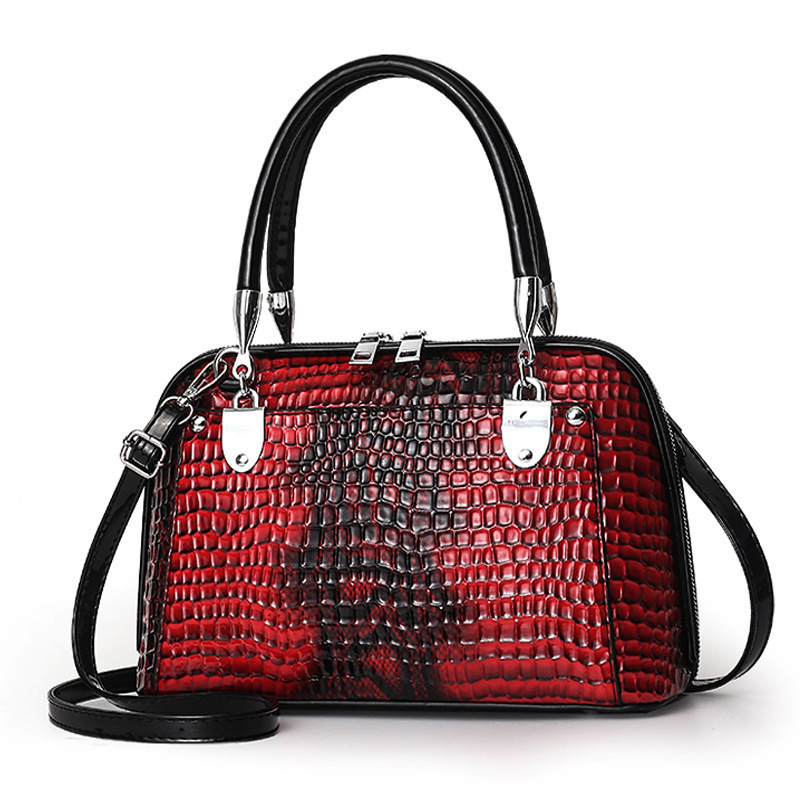 2025 nuevo estilo patrón de piel de serpiente elegante temperamento bolso grande bolso de comercio exterior bolso de mensajero de hombro de alta calidad de gran capacidad