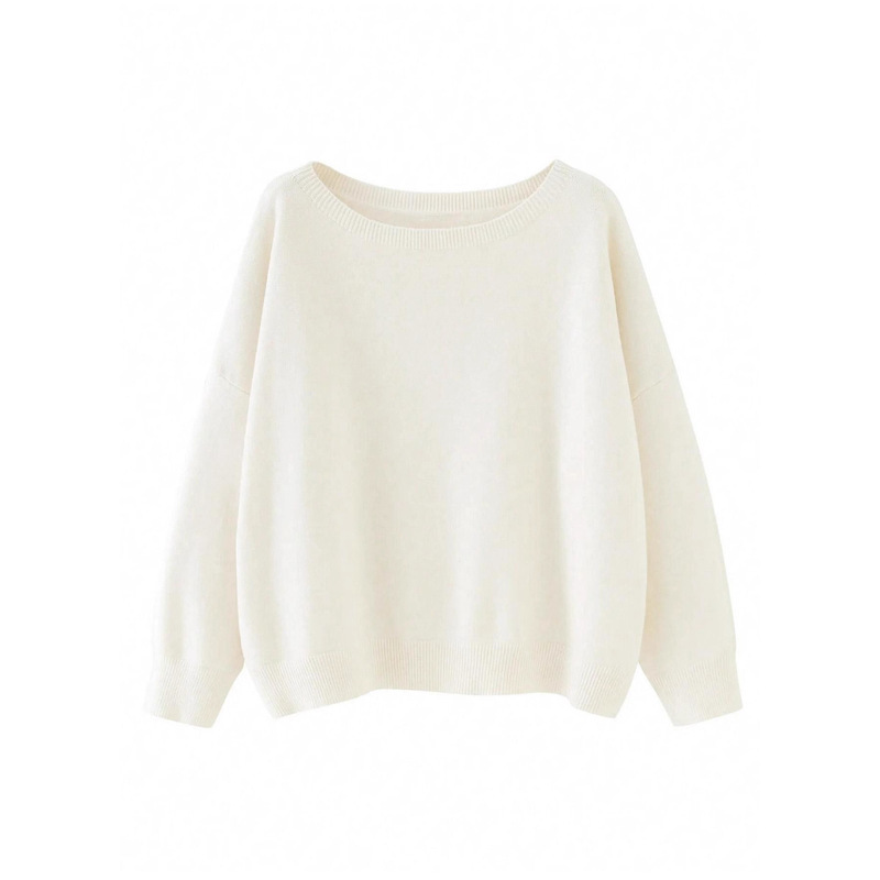 2025 Cross-Border European and American New Women's Clothing Foreign Trade Cross-Border European and American Plus Size Women's Clothing New Versatile Round Neck Knitwear