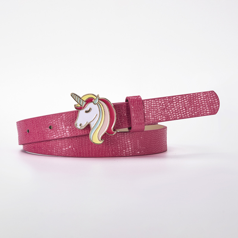 Cinturón Infantil de Unicornio para Niña de Cuero PU con Hebilla de Aleación para Uso Casual image 10