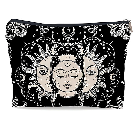 Nueva bolsa de maquillaje lino venta caliente tarot bolsa de maquillaje bohemia bolsa de mano bolsa de lavado bolsa de tela pequeña bolsa de almacenamiento
