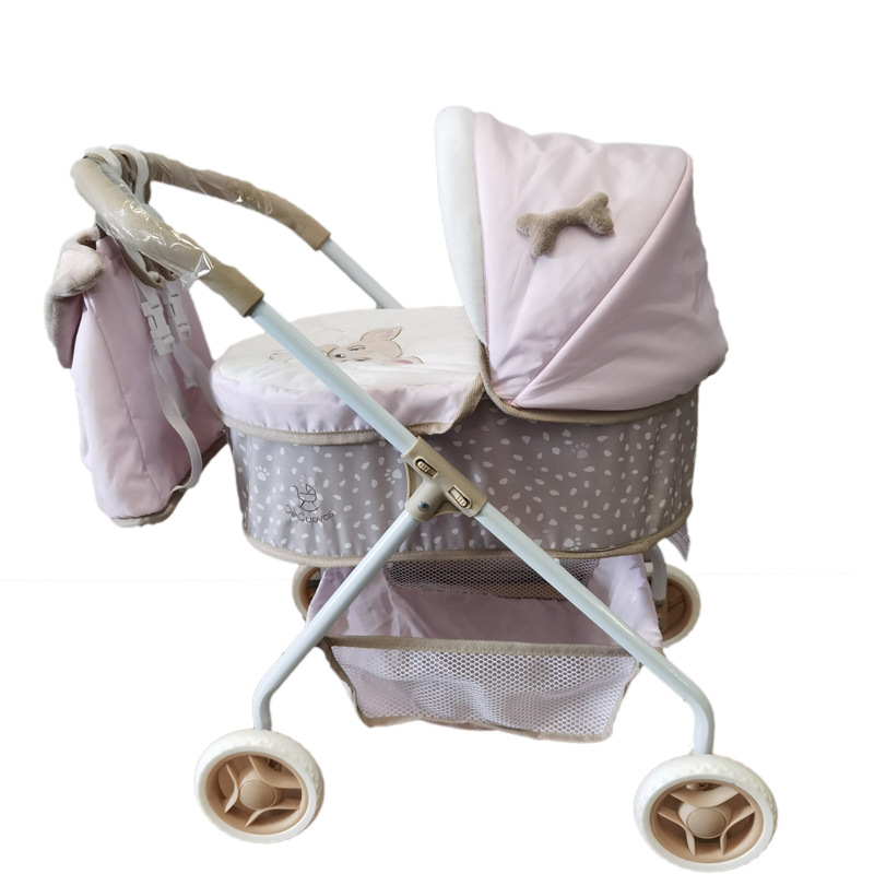 2021 Cartoon fashion Pink Rotatable Handle Toys Stroller