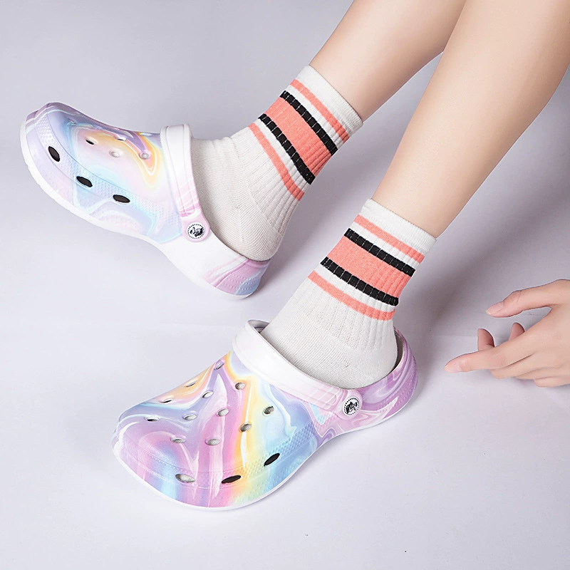 Взрывные трансграничные мужские сандалии большого размера с принтом 2025 пещерные туфли полутапочки летние сандалии на открытом воздухе сандалии