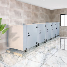 j8卫生间T厕所型简易隔断倍特矮抗型工地带门公共蹲便槽隔板防g3