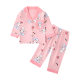 Children's Pajamas Spring and Autumn Cardigan Lapel 100% Cotton Pajamas for Boys and Girls Children's Home Clothes suit