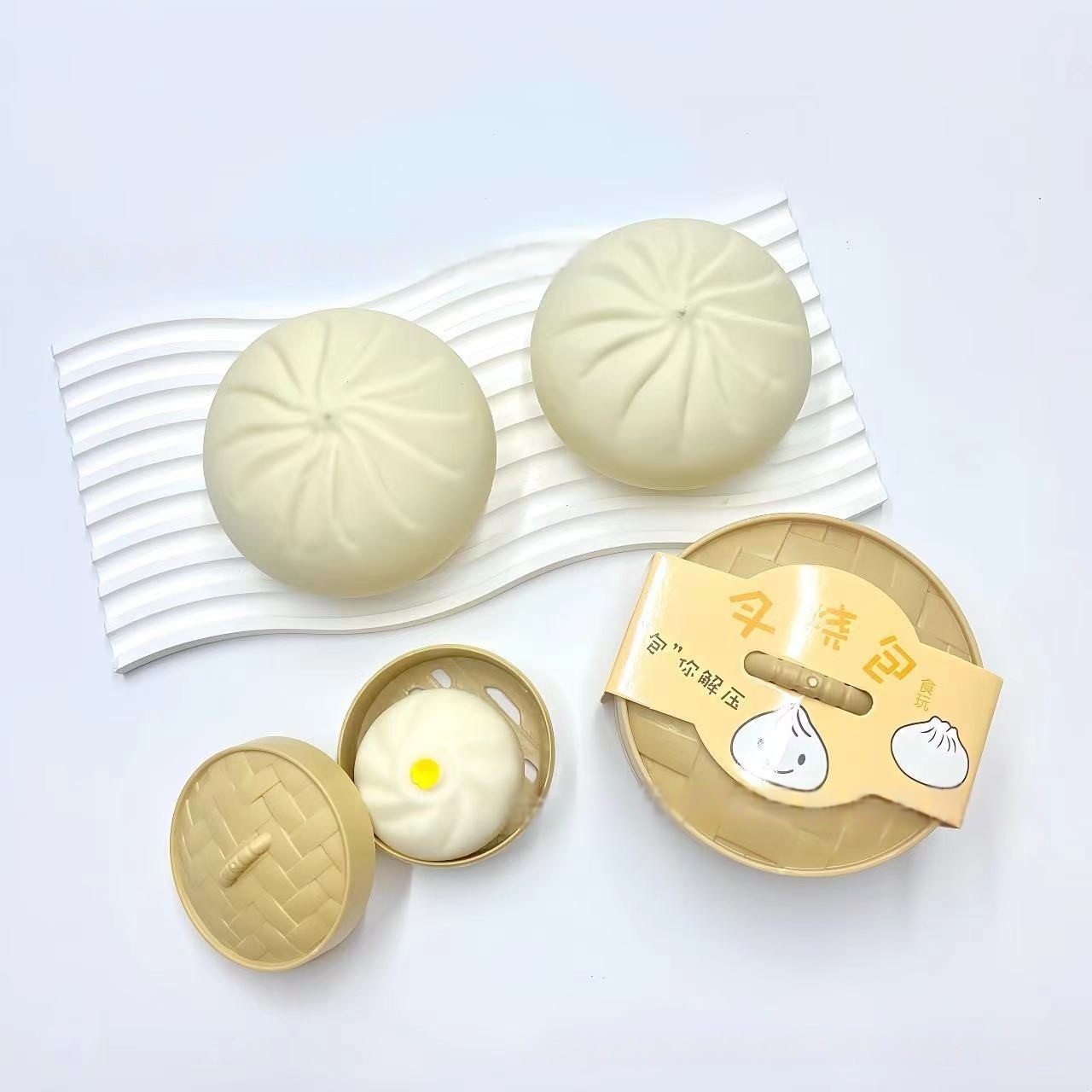 Creativo de descompresión de bolos de pan descompresión artefacto de bolos de pan grande pellizco simulación de música pellizco pequeño paquete de jaula de rebote lento tienda de venta caliente