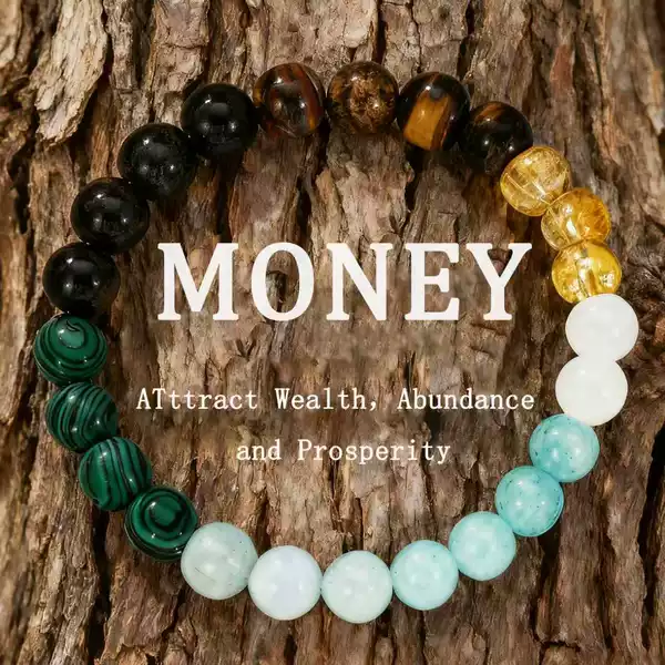 Cross-border Hot-selling Crystal Bracelet Handmade Beaded Stretch Bracelet for Men and Women Obsidian Tiger Eye Couple Lucky Bracelet