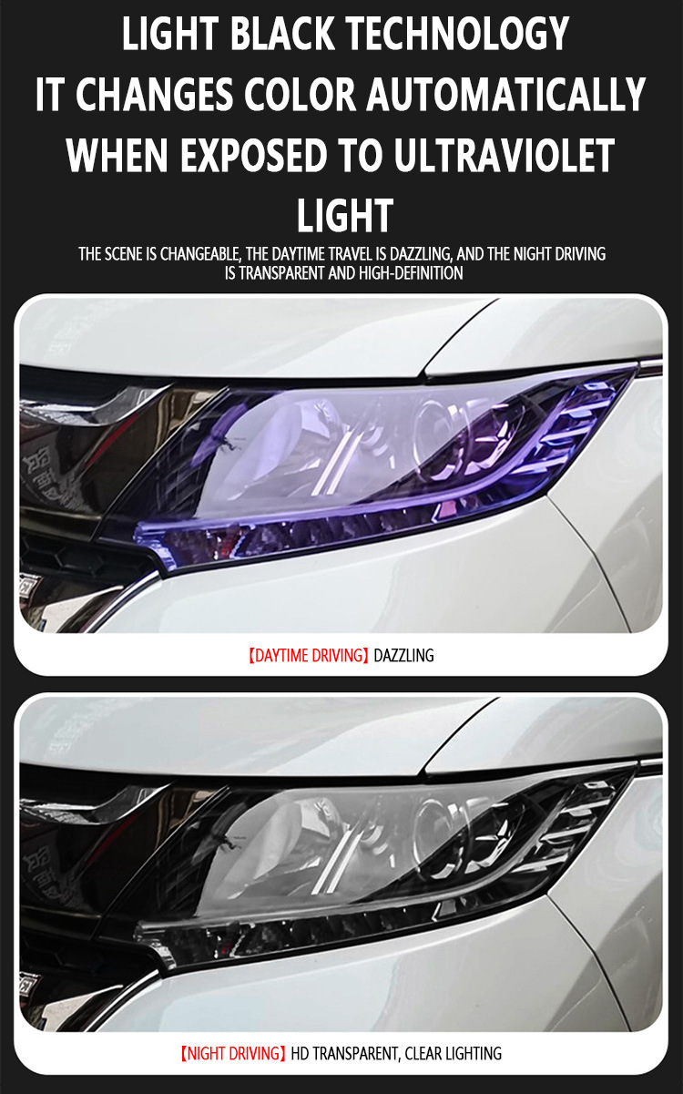 Foreign Trade Automotive Tpu Light Film Self-Healing Protection Anti-Scratch Car Headlight Color-Changing Film Tail Light Film Translucent Blackening