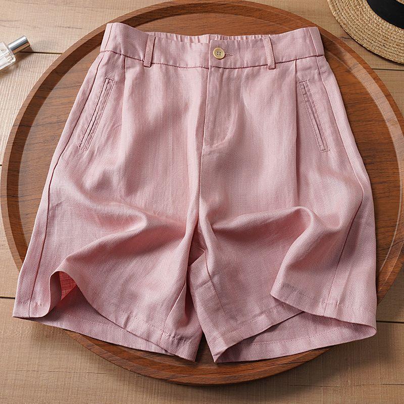 Summer Thin Tencel Linen Shorts for Women 2026 New High-Waisted Slimming Hip-Covering Elastic Casual Five-Point Pants Summer Thin Tencel Linen Shorts for Women 2026 New High-Waisted Slimming Hip-Covering Elastic Casual Five-Point Pants