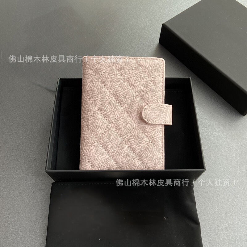[Cross-Border Hot Sale] Original Leather Small Fragrance Passport Holder High-Value Genuine Leather Multi-Functional Card Holder Wallet for Women