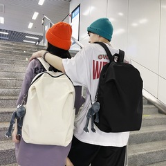 ランドセル男性大容量個性しわ旅行カップルのリュックサックはシンプルで軽いです。