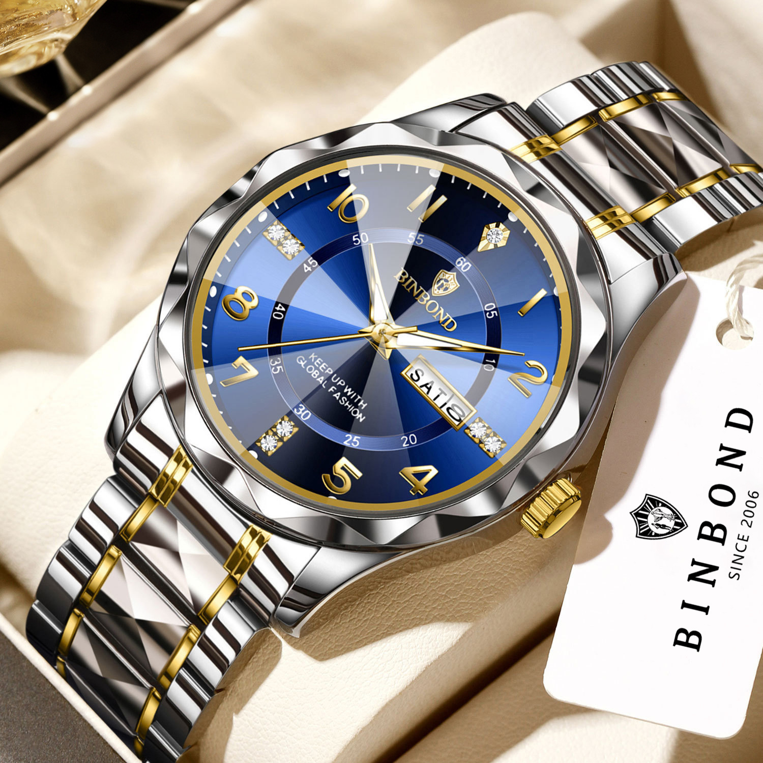 Genuine New Men's Watch Fully Automatic Waterproof Casual High-End Business Dual Calendar Watch Men's Luminous Watch