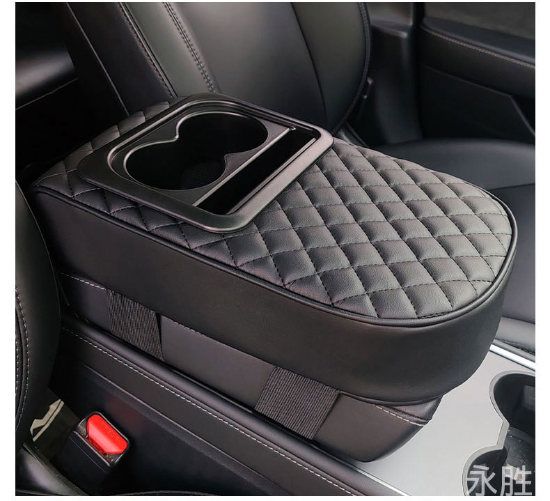 Universal Car Armrest Box Pad with Cup Holder