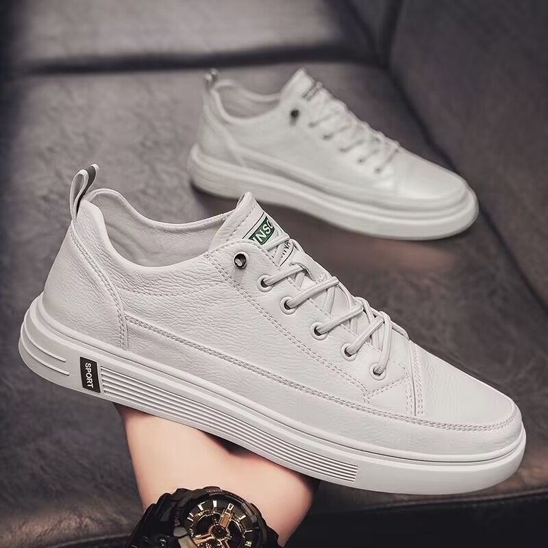 Zapatos de hombre de un pie 2024 nuevos zapatos blancos de verano para hombres zapatos de moda coreanos zapatos deportivos casuales de moda juvenil