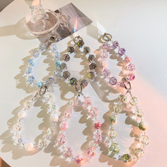 少女ins玫瑰無花果手環水晶串珠掛飾腕帶繩ccd相機掛件鑰匙扣手繩