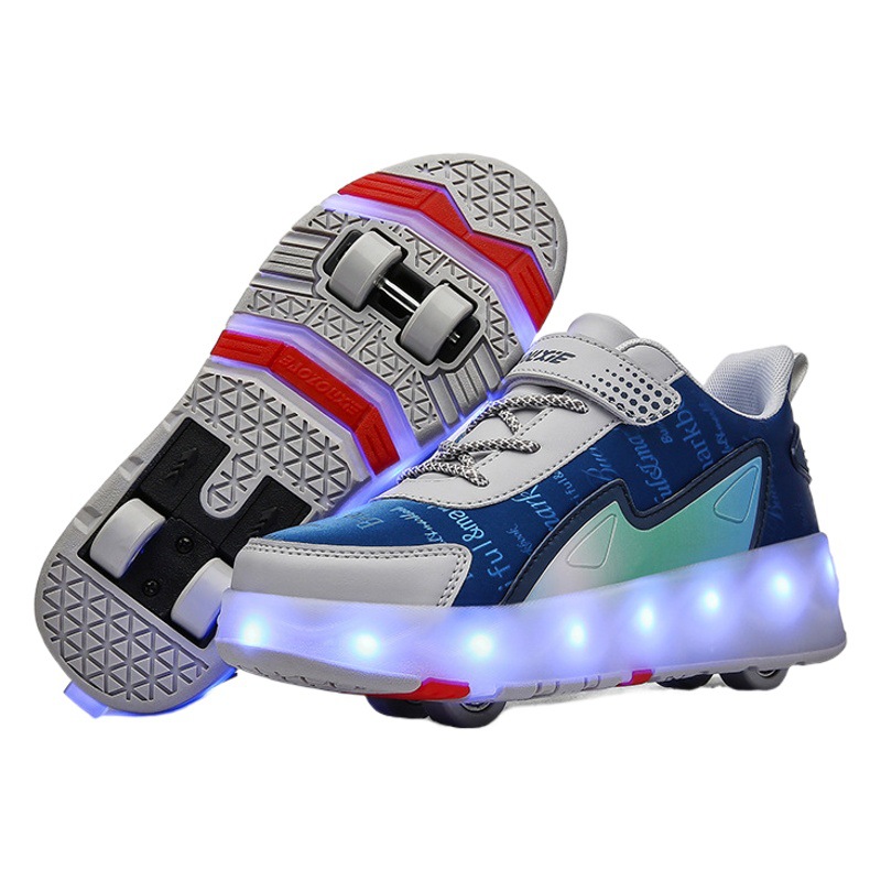 愛莫格の新型の暴走靴の四輪のスケート靴の男の子の子供の車輪の靴の女の子のスケート靴