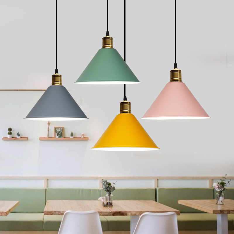 Nordic celebrity Macaron single-headed industrial minimalist dance room bar counter restaurant clothing hairdressing shop bedroom pendant light