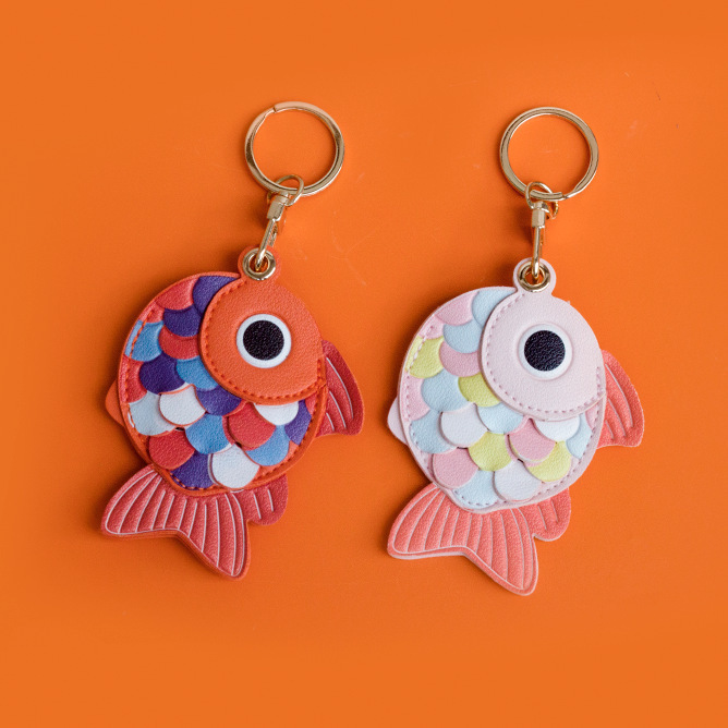 オリジナル小魚かわいいアクセスカードカバーキーホルダークリエイティブ小さなギフトペンダントスクールバッグアクセサリーギフト卸売|undefined