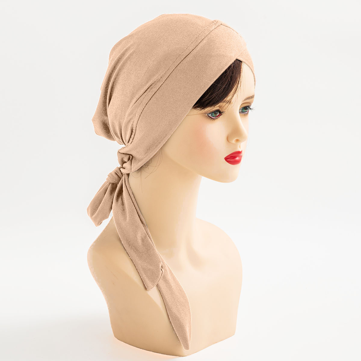 Cross border hot forehead cross all comfortable lightweight casual strap long tail headscarf hat women silky smooth can be worn