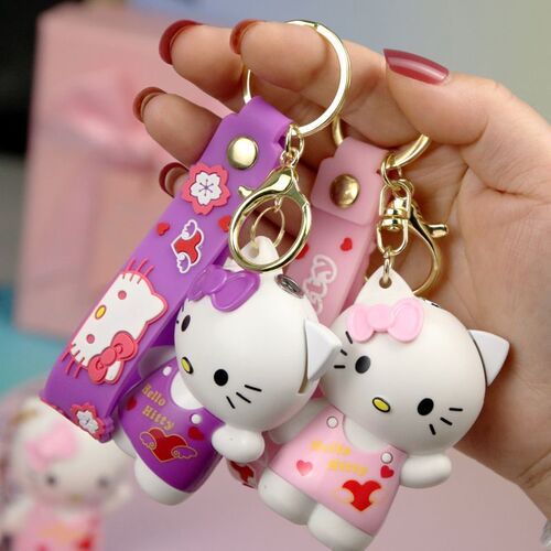 Hello Kitty figure keychain lighter hello kitty Sanrio figure red flame gas lighter