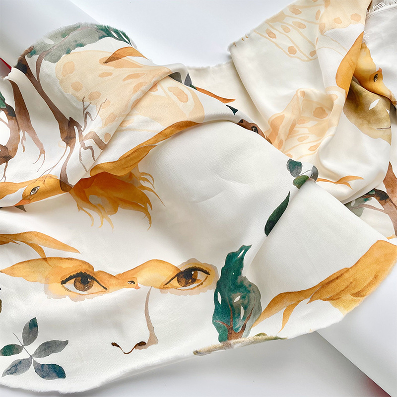 植物动物抽象纯棉面料连衣裙时装衬衫手工diy布料