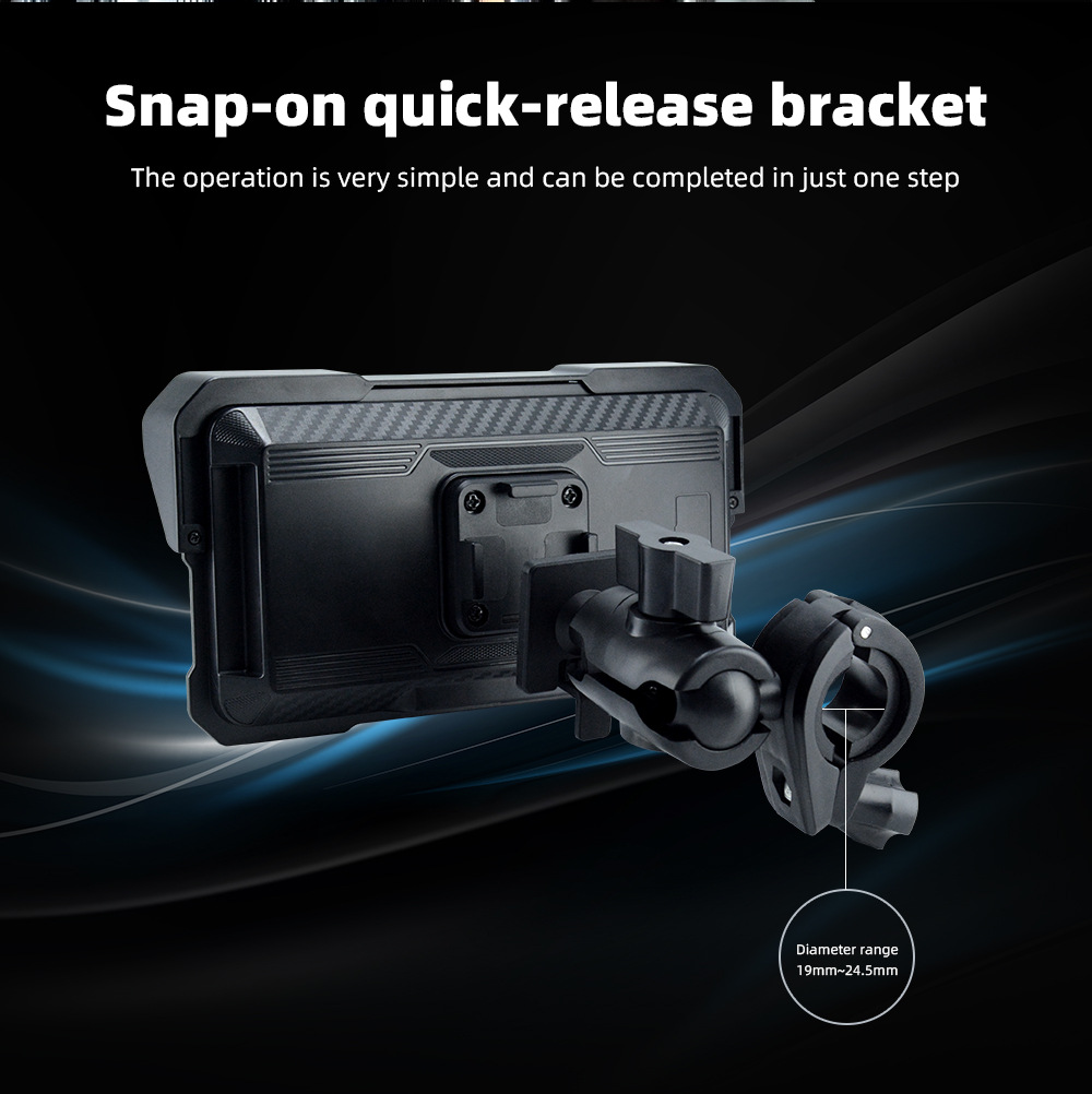 Cross-Border New Product Wireless Carplay Motorcycle Navigation System 6.25inch with Large Screen, Quick Disassembly and Easy Installation