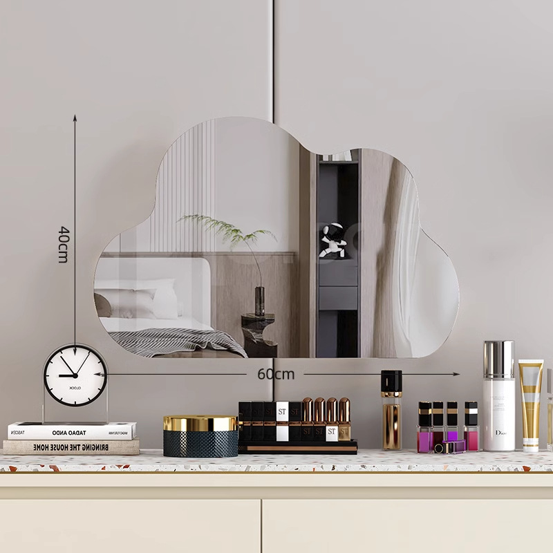 Espejo de maquillaje de nube 2025 nuevo espejo tocador dormitorio escritorio pared colgante led inteligente espejo de tocador con luz