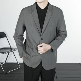 Men's Casual Small Suit Jacket New Korean-style Slim-fit Raffy Handsome Single Western Top Dress Wedding Suit