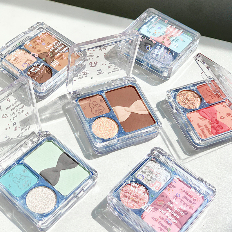 xixi Bili diary three-color eye shadow powder, delicate and easy to get started, showing off, small and portable daily beauty for students