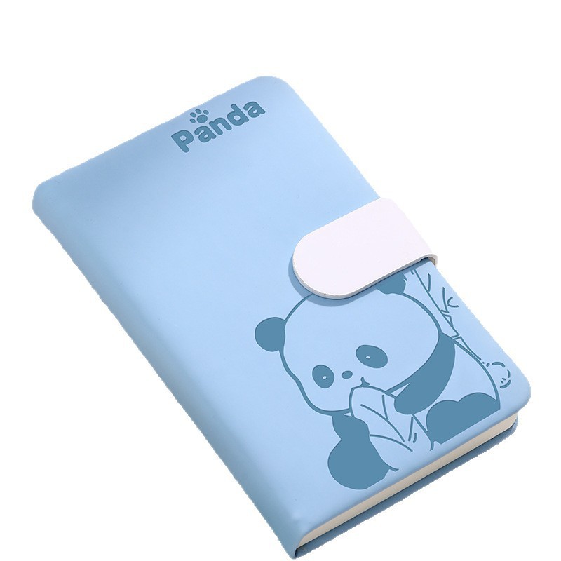 Panda hebilla pequeña cuaderno personalizado A6 portátil de bolsillo mini cuaderno de alto valor de cara diario
