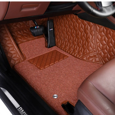 Wear-resistant and Environmentally Friendly Car | Ayaqaltılar (Kovriklər) - brown-brown-silk-circle-pad