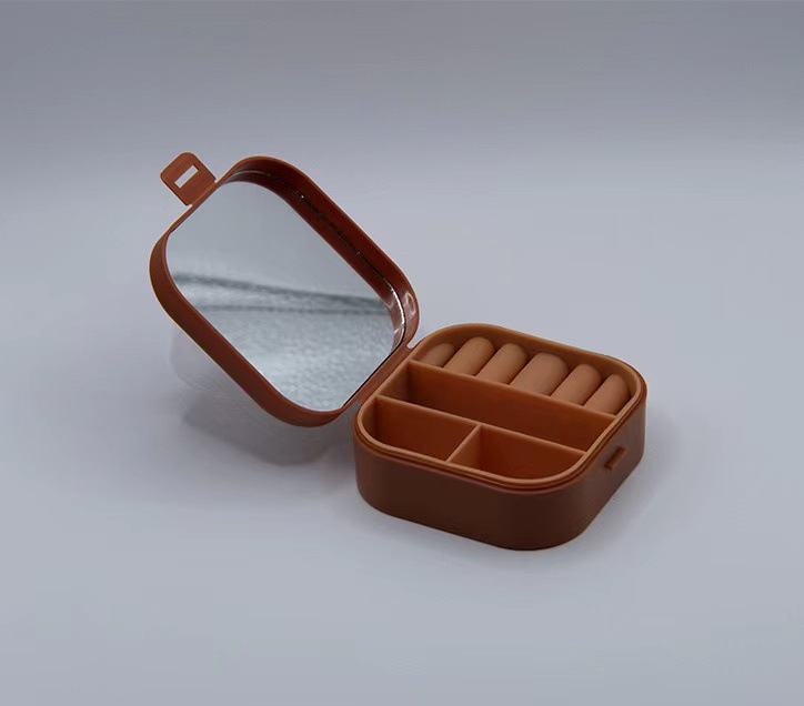 Mirrored jewelry storage box, travel portable gift box, earrings, ring packaging, multifunctional jewelry box